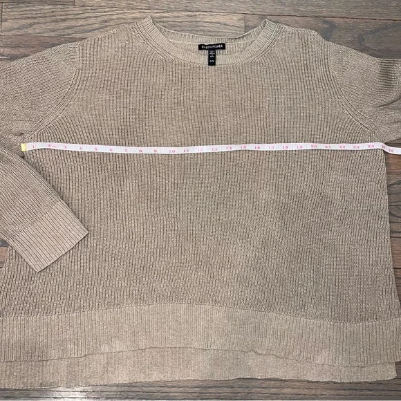 Eileen Fisher Sweater 100% Organic Cotton Knit Women’s XL Taupe Quiet Luxury - Picture 4 of 7